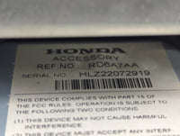 2018 Honda Odyssey Radio AM FM Cd Player Receiver Replacement P/N:RD6A7AA Fits OEM Used Auto Parts - Oemusedautoparts1.com