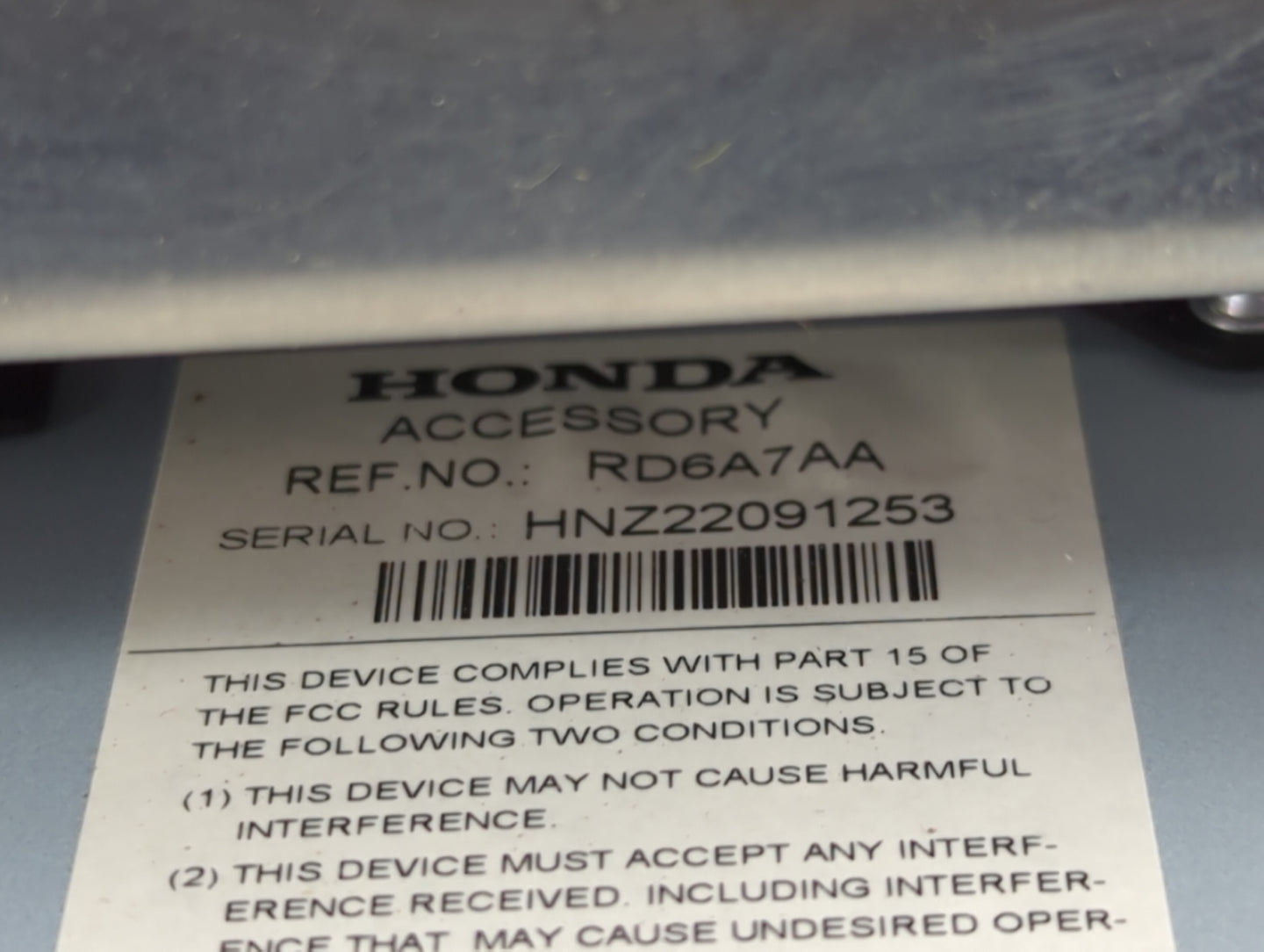 2018 Honda Odyssey Radio AM FM Cd Player Receiver Replacement P/N:RD6A7AA HNZ22091253 Fits OEM Used Auto Parts - Oemusedauto