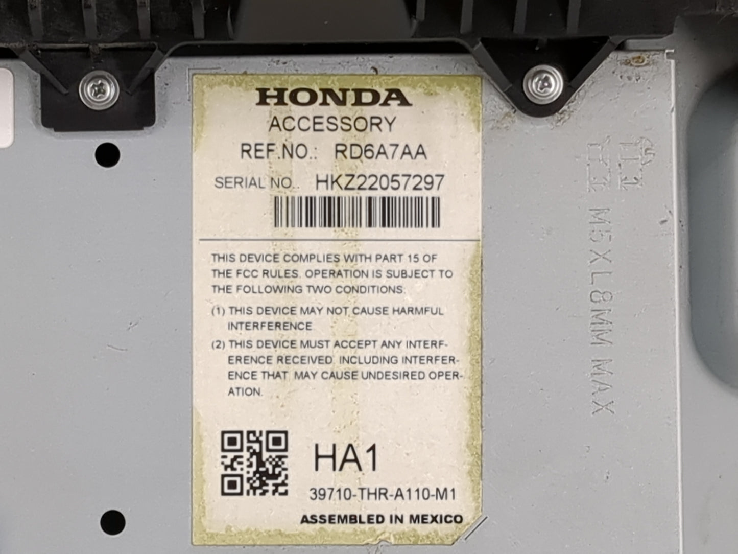 Honda Odyssey Information Display Screen 1468347 - Oemusedautoparts1.com