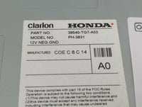2016-2019 Honda Pilot Radio AM FM Cd Player Receiver Replacement P/N:39540-TG7-A03 Fits Fits 2016 2017 2018 2019 OEM Used Au