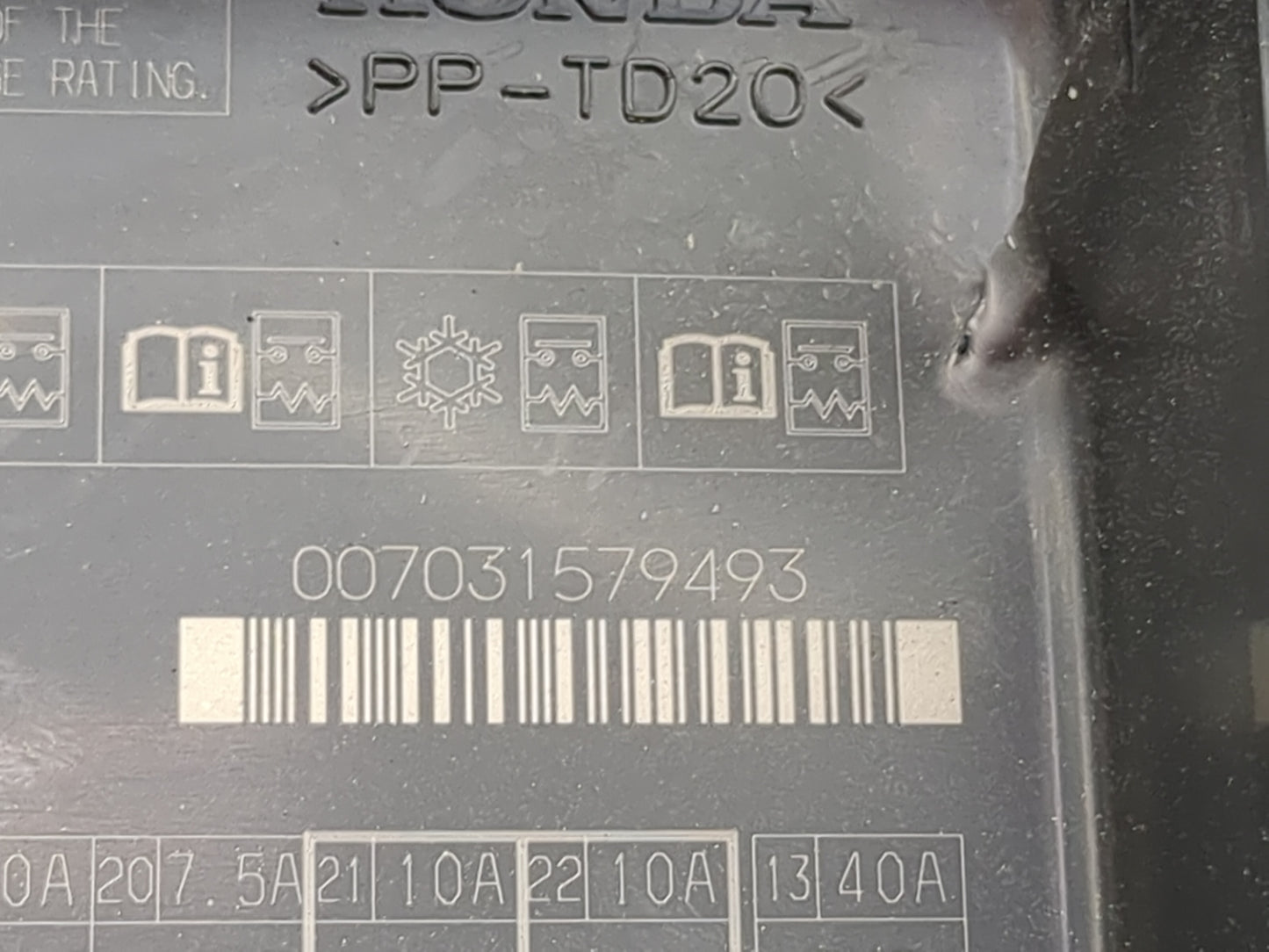 2016-2018 Honda Pilot Fusebox Fuse Box Panel Relay Module P/N:38250-T2A-A02 38250T2AA02 Fits Fits 2016 2017 2018 OEM Used Au