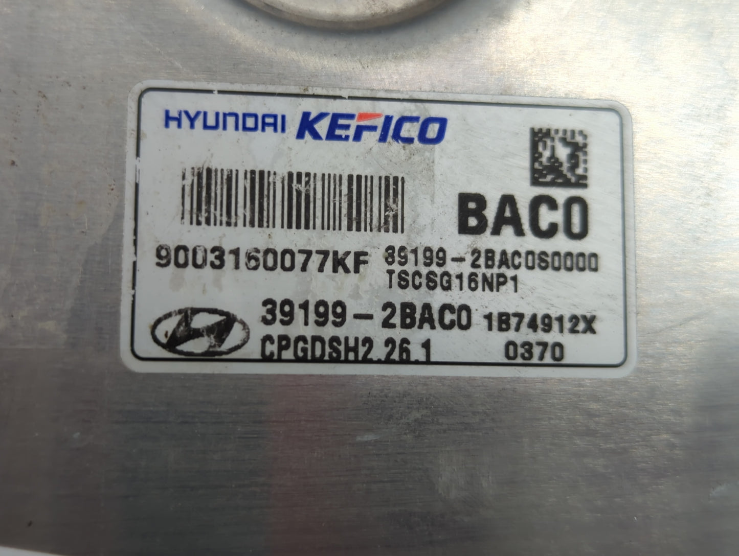 2018-2019 Hyundai Accent PCM Engine Control Computer ECU ECM PCU OEM P/N:39199-2BAC0 Fits Fits 2018 2019 OEM Used Auto Parts