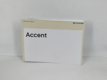 2018 Hyundai Accent Owners Manual Book Guide P/N:J0S4-EE84C OEM Used Auto Parts - Oemusedautoparts1.com
