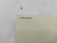 2018 Hyundai Elantra Owners Manual Book Guide P/N:JF3O-EU81G OEM Used Auto Parts - Oemusedautoparts1.com