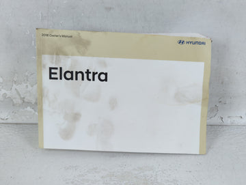 2018 Hyundai Elantra Owners Manual Book Guide P/N:JF3O-EU79E OEM Used Auto Parts - Oemusedautoparts1.com