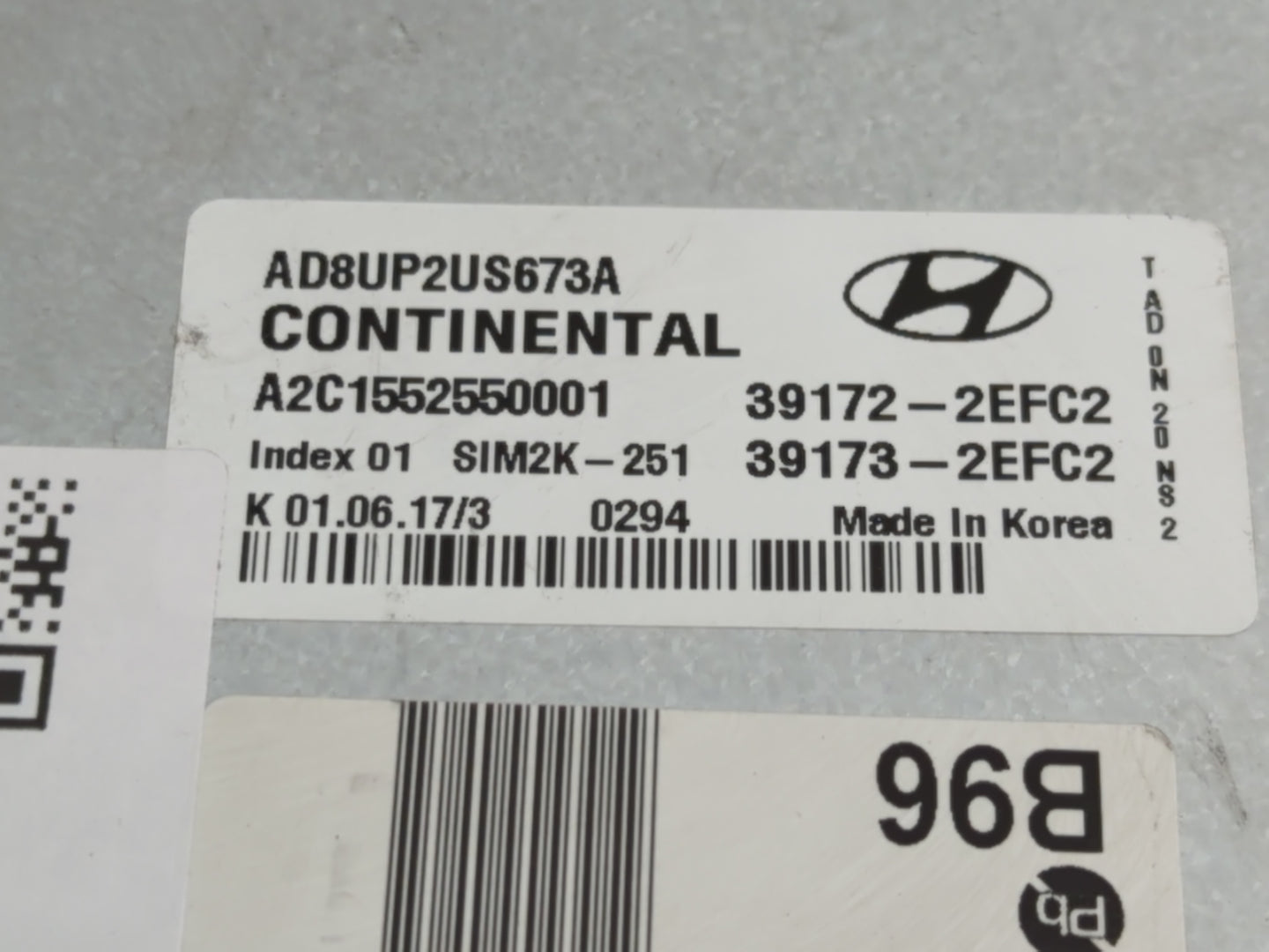2017-2018 Hyundai Elantra PCM Engine Control Computer ECU ECM PCU OEM P/N:39173-2EFC2 39172-2EFC2 Fits Fits 2017 2018 OEM Us