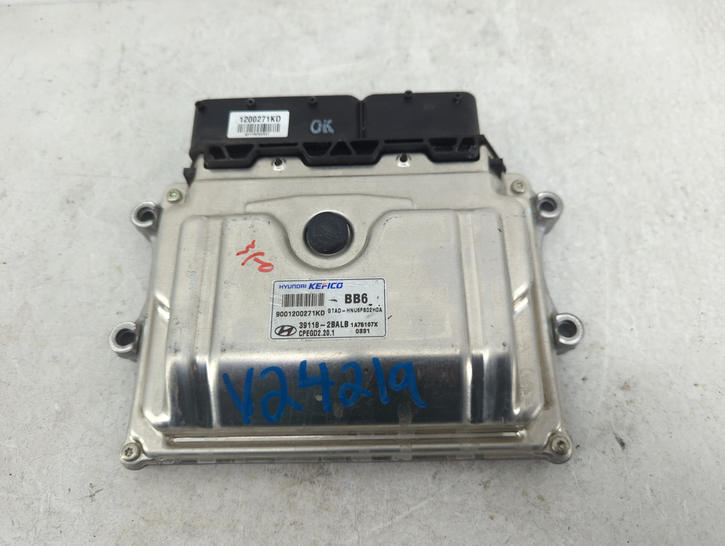 2018-2020 Hyundai Elantra PCM Engine Control Computer ECU ECM PCU OEM P/N:39118-2BALB Fits Fits 2018 2019 2020 OEM Used Auto