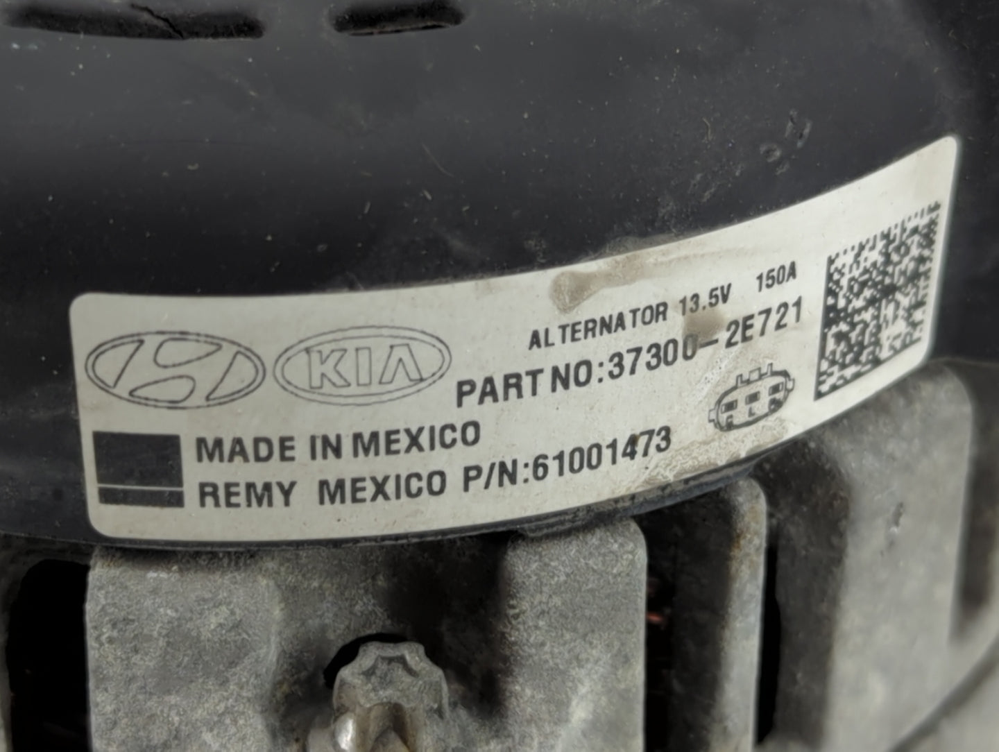 2017-2020 Hyundai Elantra Alternator Replacement Generator Charging Assembly Engine OEM P/N:37300-2E721 Fits OEM Used Auto P