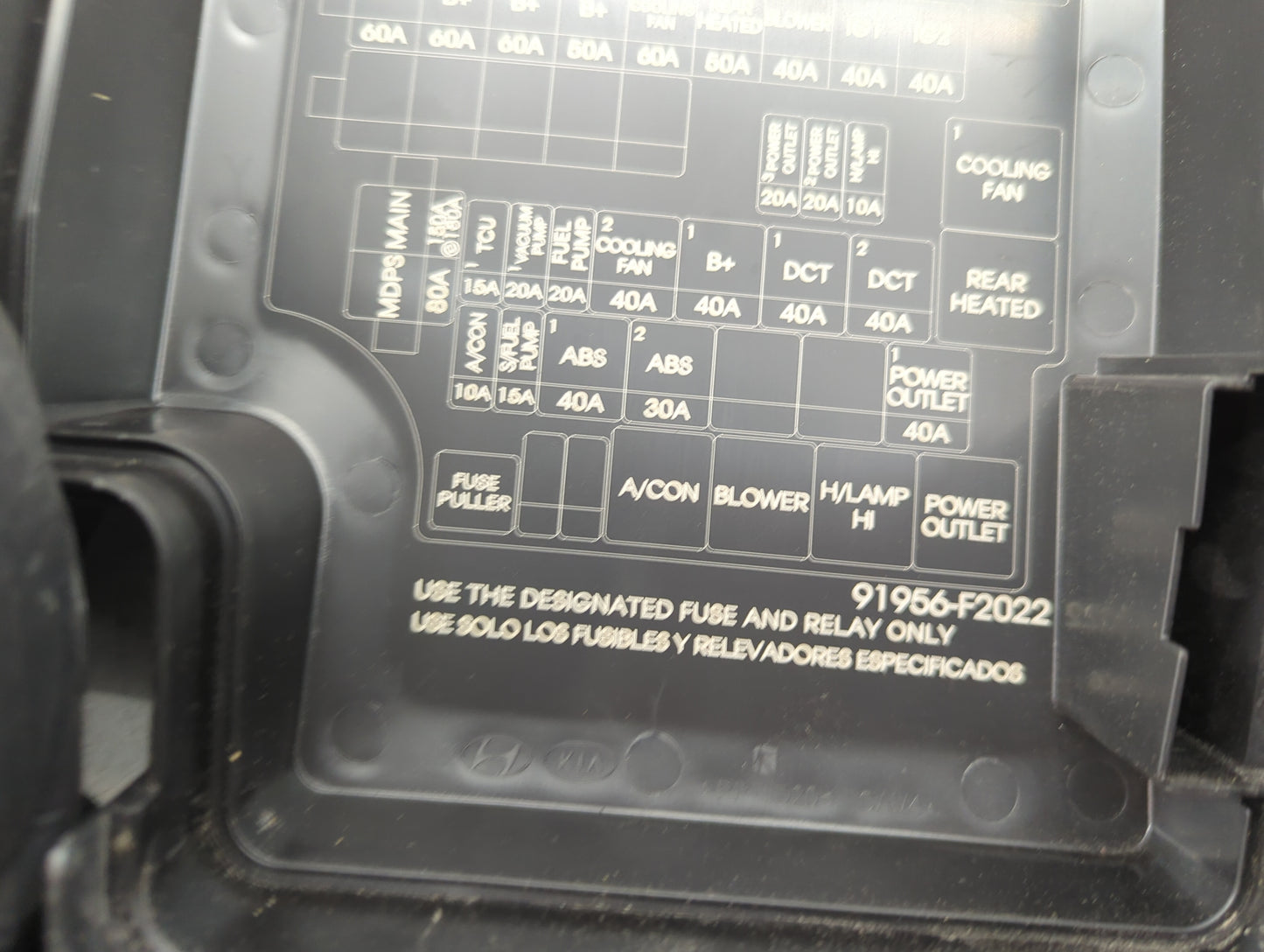 2018 Hyundai Elantra Fusebox Fuse Box Panel Relay Module P/N:91956-F2022 Fits OEM Used Auto Parts - Oemusedautoparts1.com
