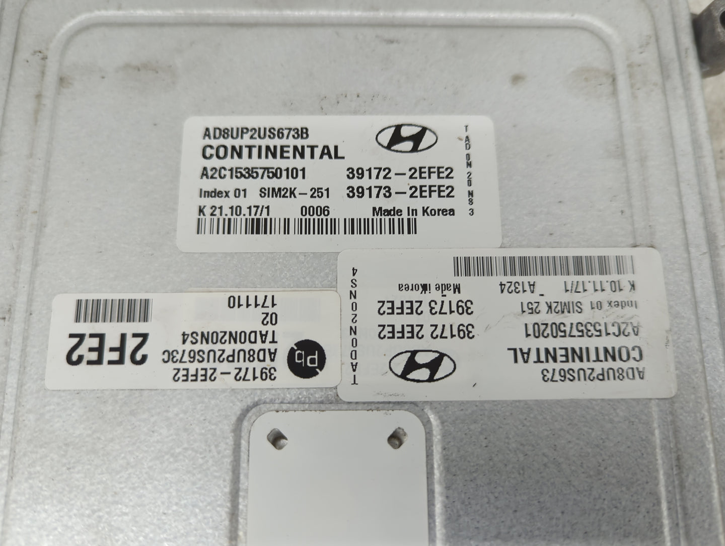 2017-2019 Hyundai Elantra PCM Engine Control Computer ECU ECM PCU OEM P/N:39172-2EFE2 39173-2EFE2 Fits Fits 2017 2018 2019 O