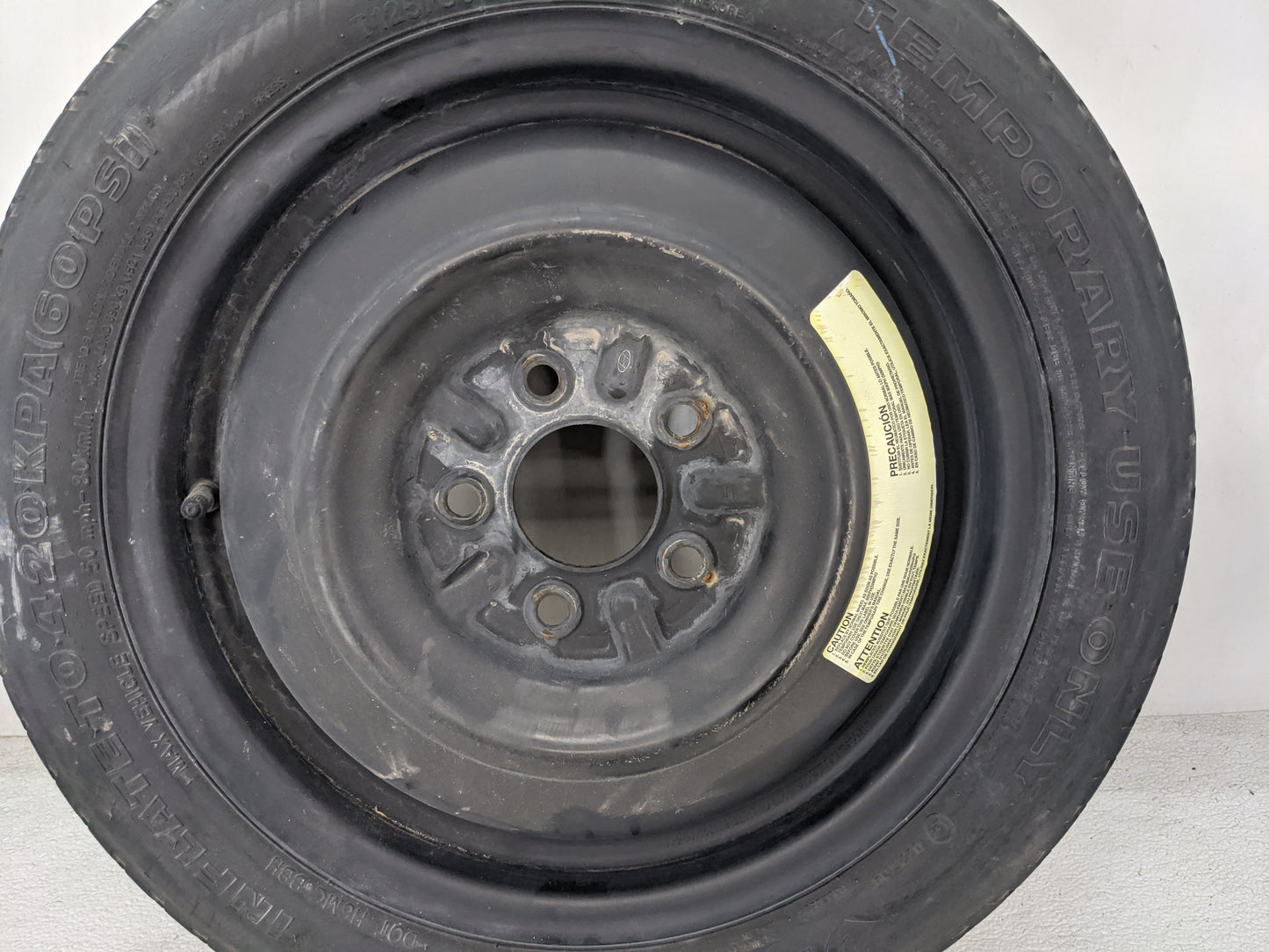 2011-2022 Hyundai Elantra Spare Donut Tire Wheel Rim Oem - Oemusedautoparts1.com