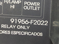 2018 Hyundai Elantra Fusebox Fuse Box Panel Relay Module P/N:91956-F2022 Fits OEM Used Auto Parts - Oemusedautoparts1.com