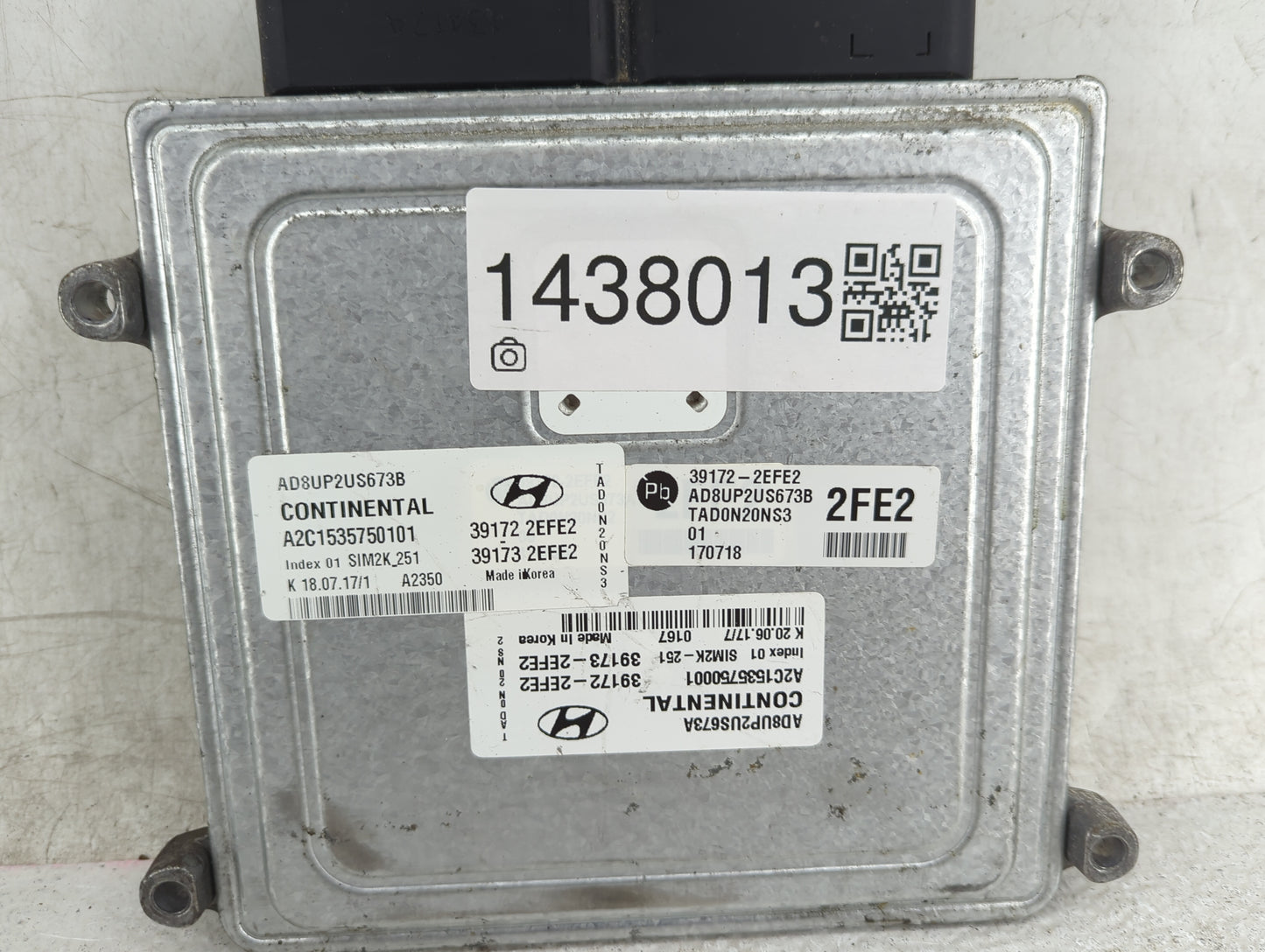 2017-2018 Hyundai Elantra PCM Engine Control Computer ECU ECM PCU OEM Fits OEM Used Auto Parts - Oemusedautoparts1.com