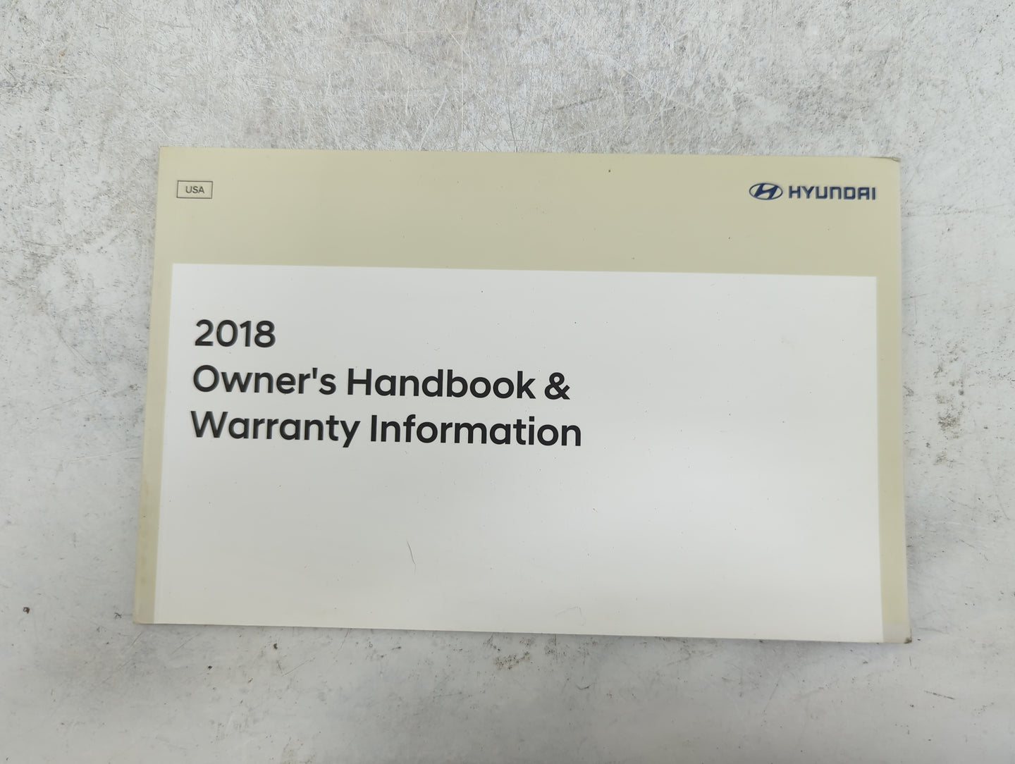 2018 Hyundai Elantra Owners Manual Book Guide P/N:JF30-EU77D OEM Used Auto Parts - Oemusedautoparts1.com