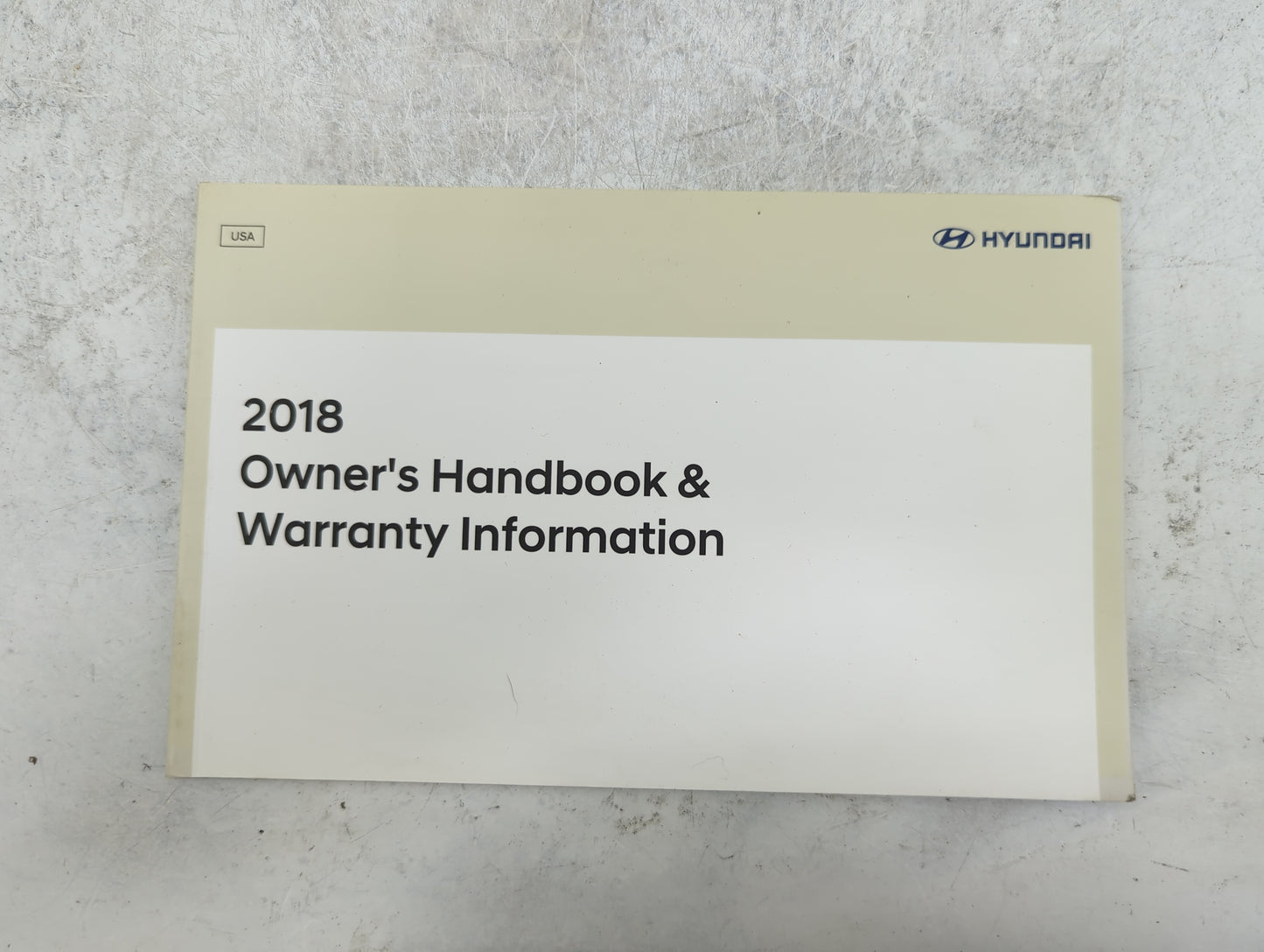 2018 Hyundai Elantra Owners Manual Book Guide P/N:JF30-EU77D OEM Used Auto Parts - Oemusedautoparts1.com