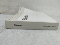 2018 Hyundai Elantra Owners Manual Book Guide P/N:JF3O-EU85I OEM Used Auto Parts - Oemusedautoparts1.com