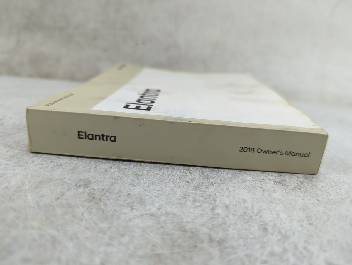 2018 Hyundai Elantra Owners Manual Book Guide P/N:JF3O-EU81G OEM Used Auto Parts - Oemusedautoparts1.com