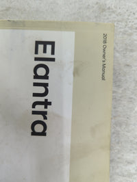 2018 Hyundai Elantra Owners Manual Book Guide P/N:JF3O-EU81G OEM Used Auto Parts - Oemusedautoparts1.com