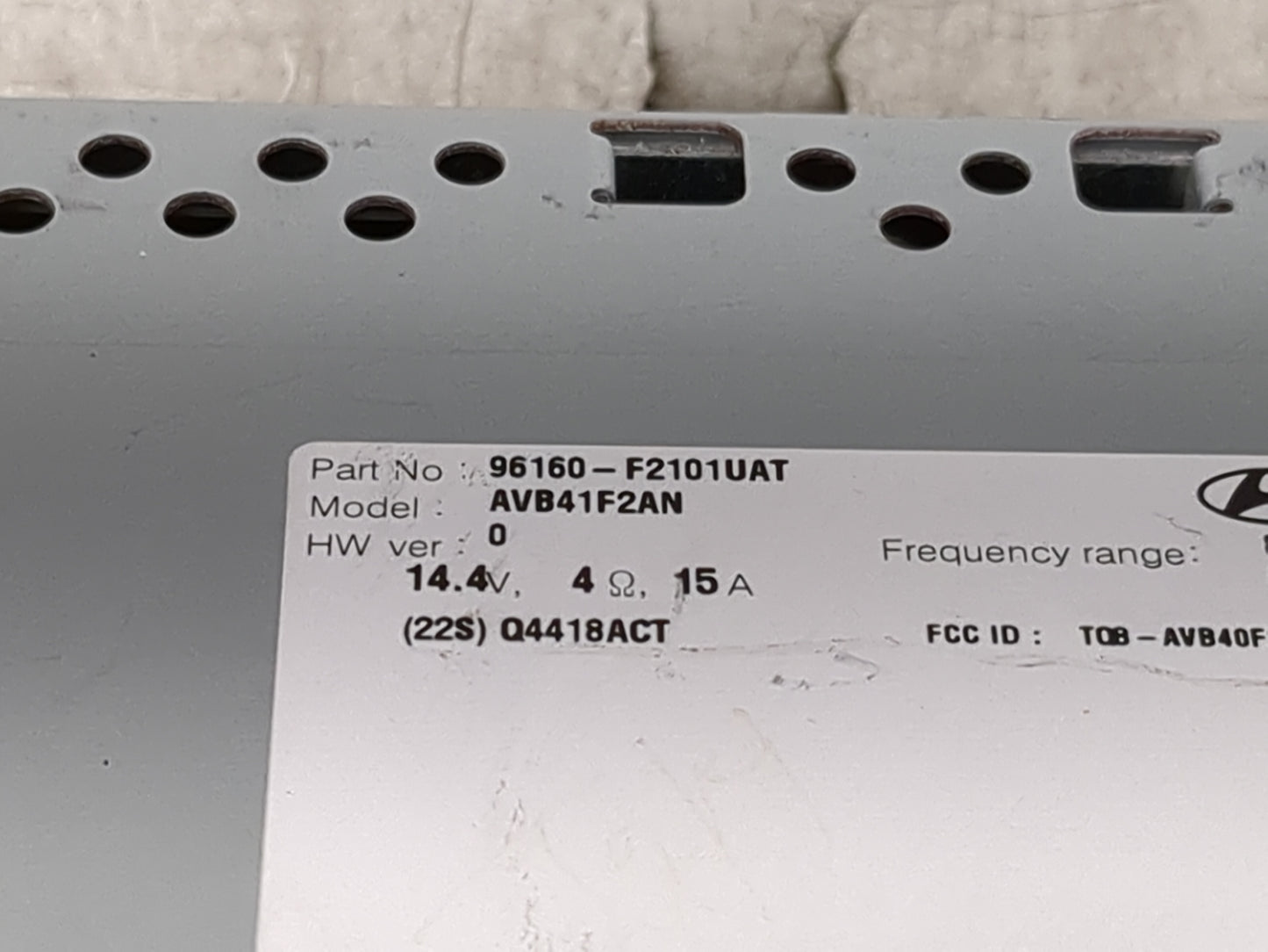2017-2018 Hyundai Elantra Radio AM FM Cd Player Receiver Replacement P/N:96160-F2101UAT AVB41F2AN, TQB-AVB40F Fits Fits 2017