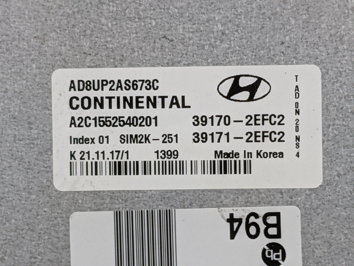 2017-2019 Hyundai Elantra PCM Engine Control Computer ECU ECM PCU OEM P/N:AD8UP2AS673C A2C1552540201 Fits 2017 2018 2019 OEM