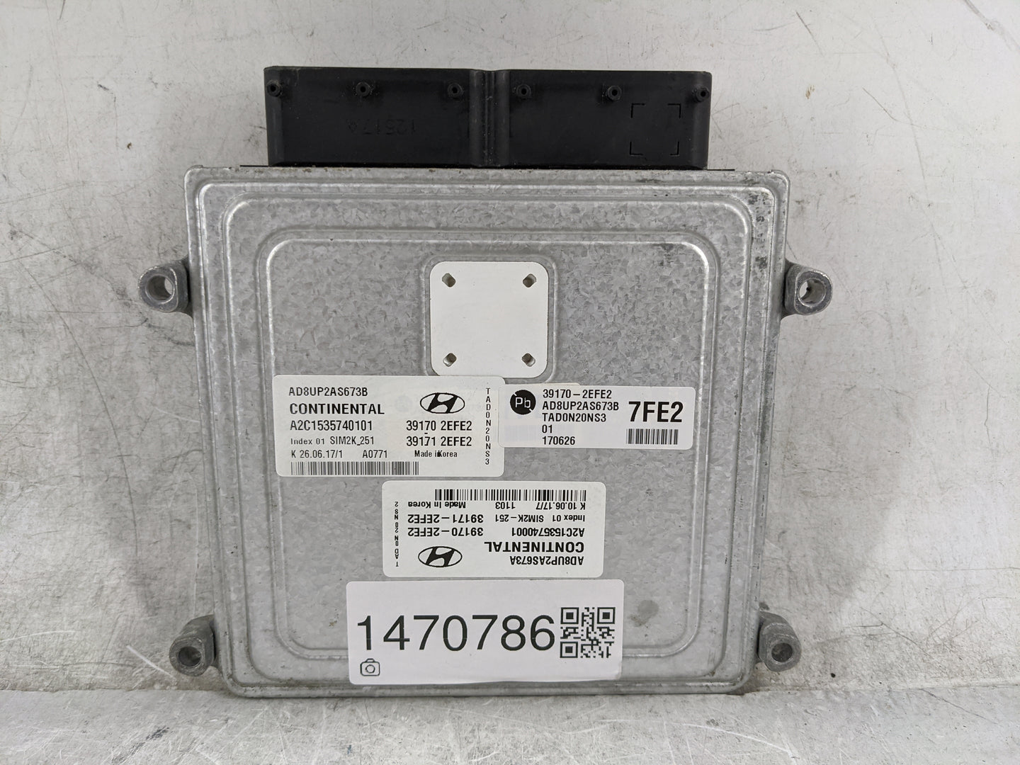 2017-2018 Hyundai Elantra PCM Engine Control Computer ECU ECM PCU OEM P/N:39170-2EFE2 AD8UP2AS673B, TAD0N20NS3 Fits Fits 201