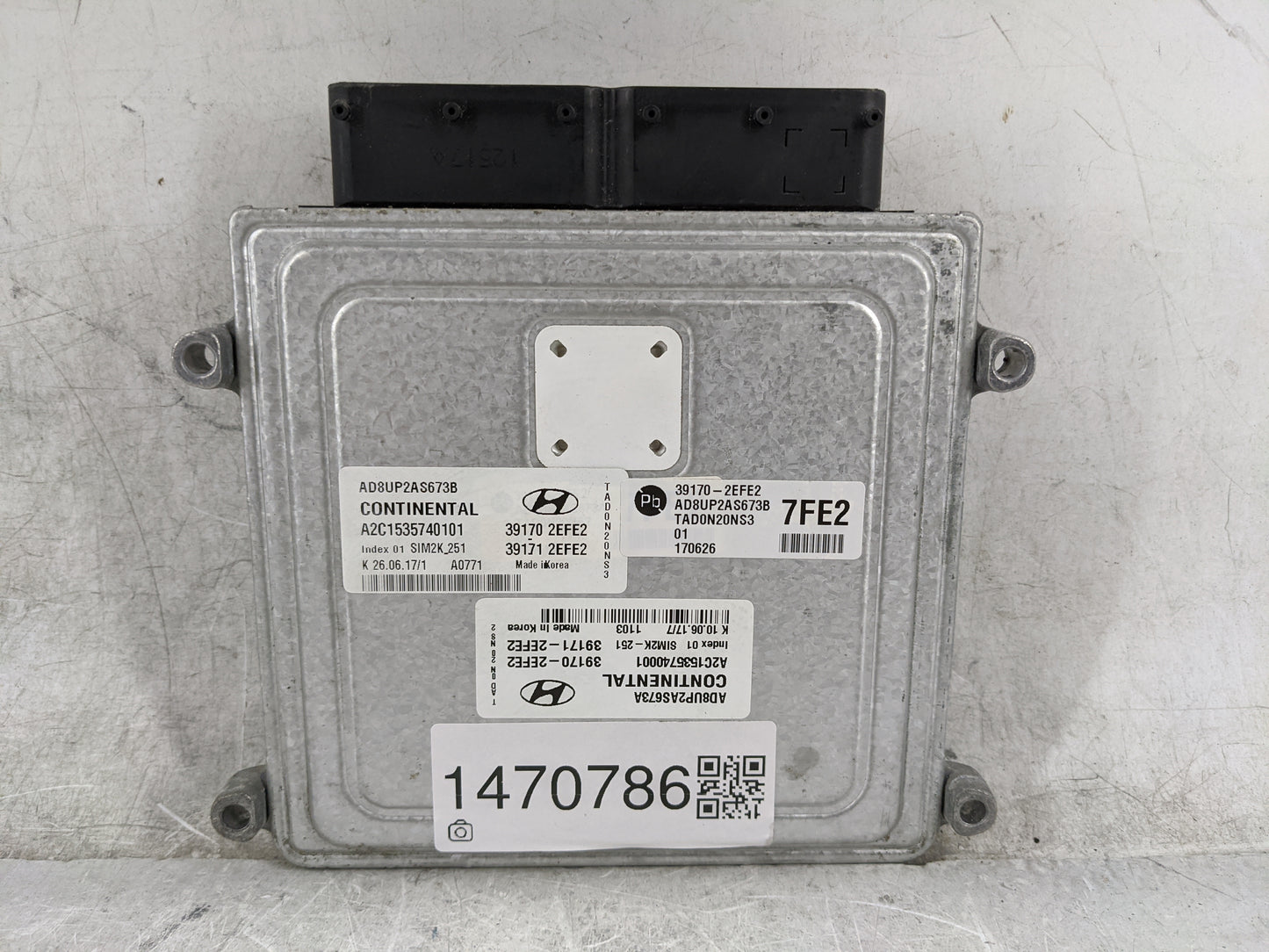2017-2018 Hyundai Elantra PCM Engine Control Computer ECU ECM PCU OEM P/N:39170-2EFE2 AD8UP2AS673B, TAD0N20NS3 Fits Fits 201