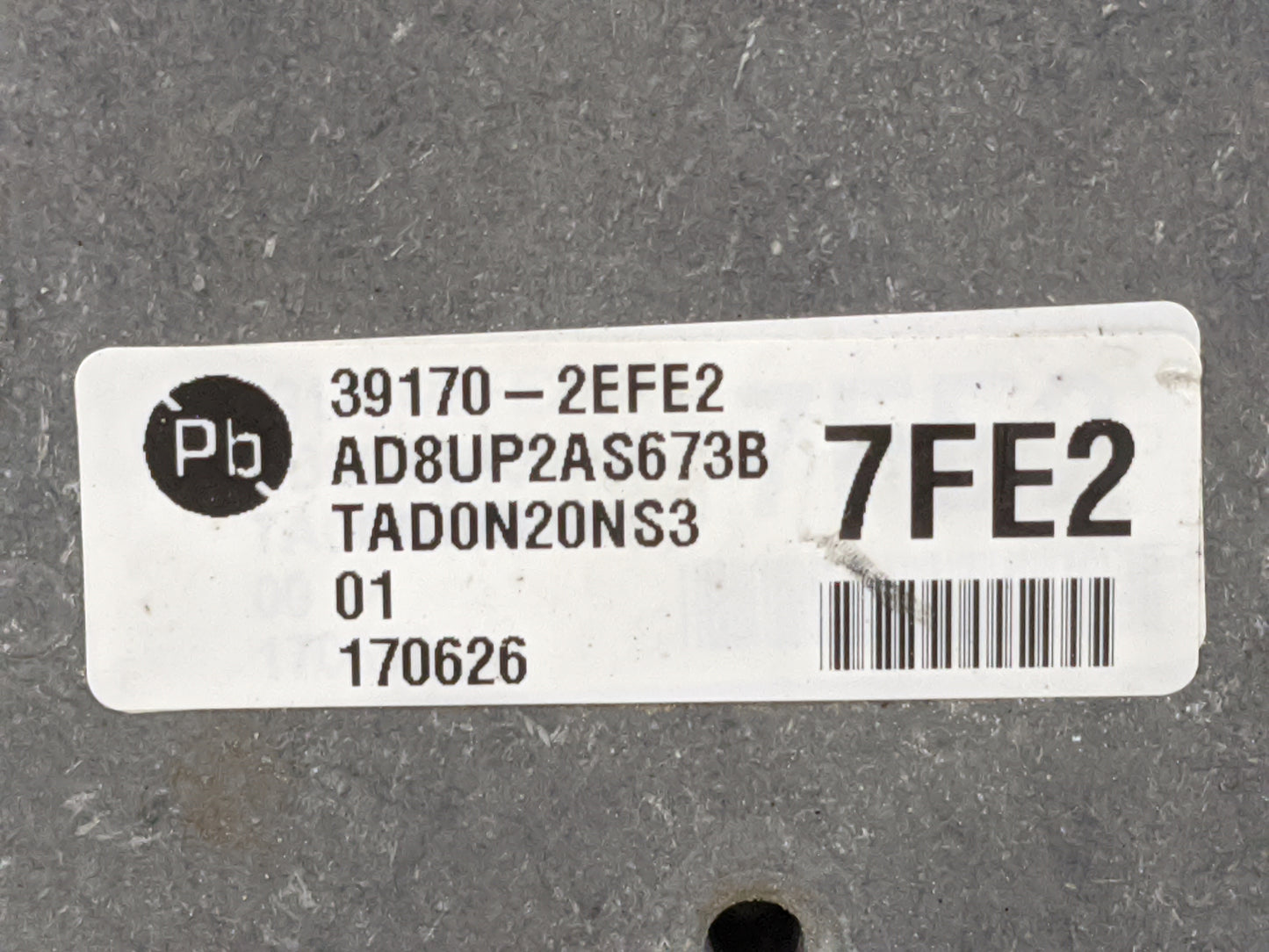 2017-2018 Hyundai Elantra PCM Engine Control Computer ECU ECM PCU OEM P/N:39170-2EFE2 AD8UP2AS673B, TAD0N20NS3 Fits Fits 201