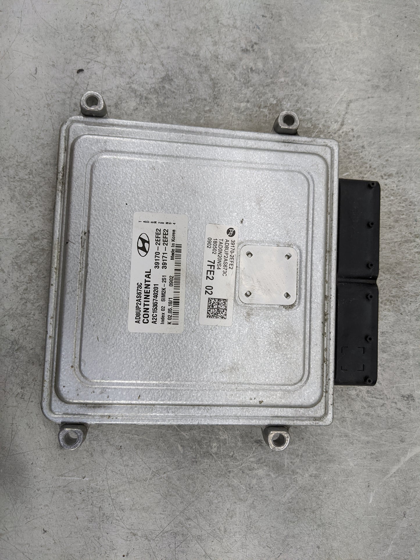 2017-2018 Hyundai Elantra PCM Engine Control Computer ECU ECM PCU OEM P/N:39170-2EFE2 AD8UP2AS673C, TAD0N20NS4 Fits Fits 201