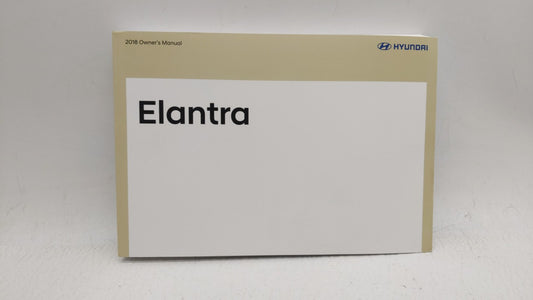 2018 Hyundai Elantra Owners Manual Book Guide OEM Used Auto Parts - Oemusedautoparts1.com