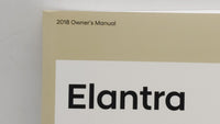 2018 Hyundai Elantra Owners Manual Book Guide OEM Used Auto Parts - Oemusedautoparts1.com