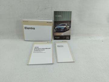 2018 Hyundai Elantra Owners Manual Book Guide P/N:JF30-EU76C OEM Used Auto Parts