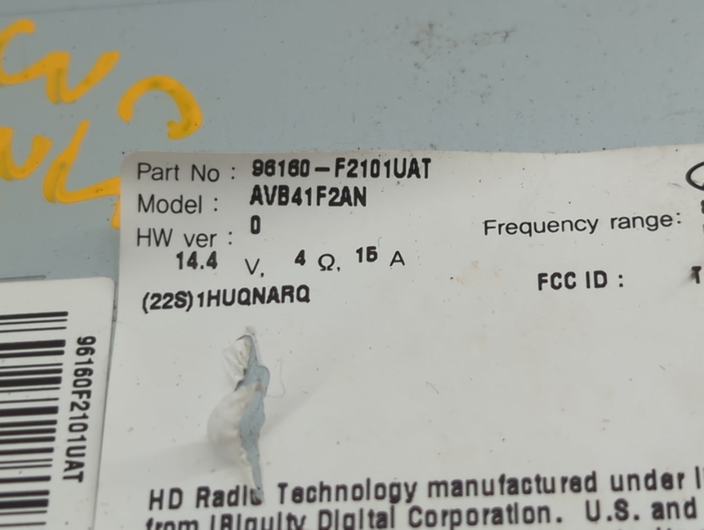 2017-2018 Hyundai Elantra Am Fm Cd Player Radio Receiver - Oemusedautoparts1.com