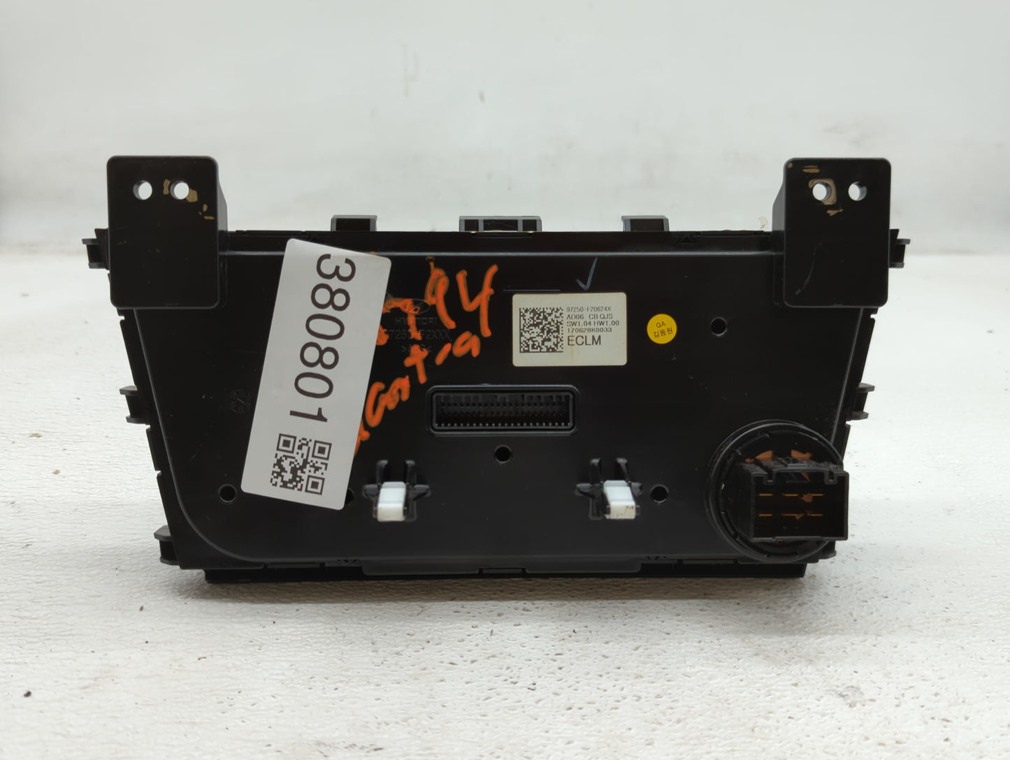 2017-2018 Hyundai Elantra Climate Control Module Temperature AC/Heater Replacement P/N:97250-F2XXX 97250-F20614X Fits OEM Us