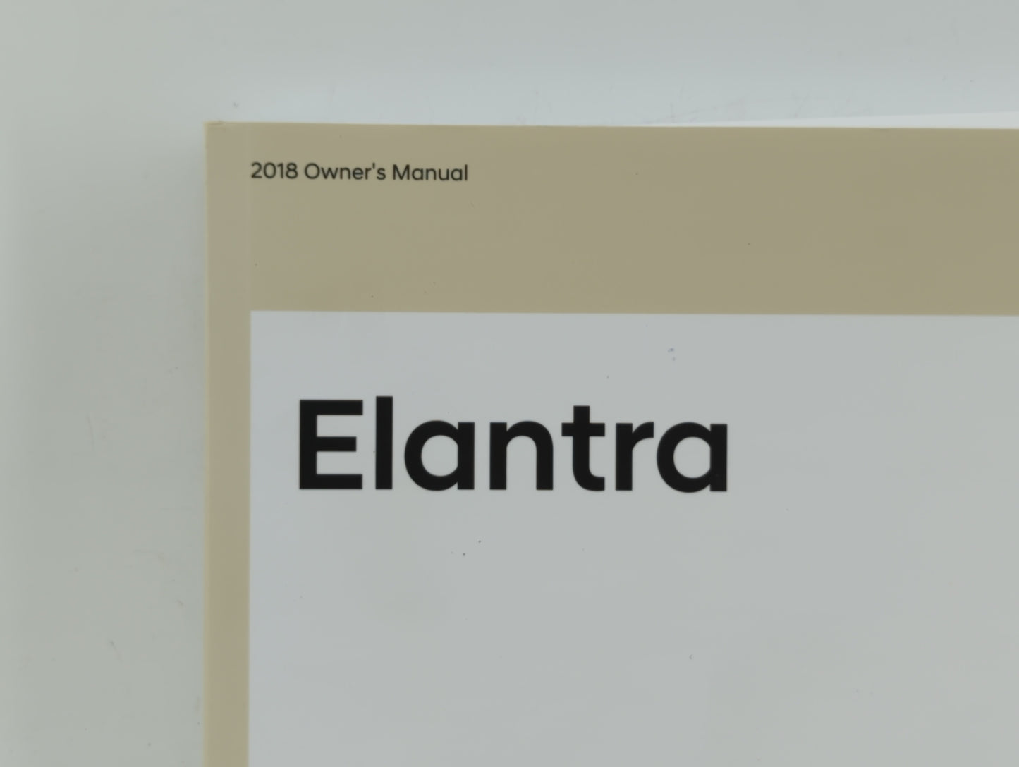 2018 Hyundai Elantra Owners Manual Book Guide OEM Used Auto Parts - Oemusedautoparts1.com