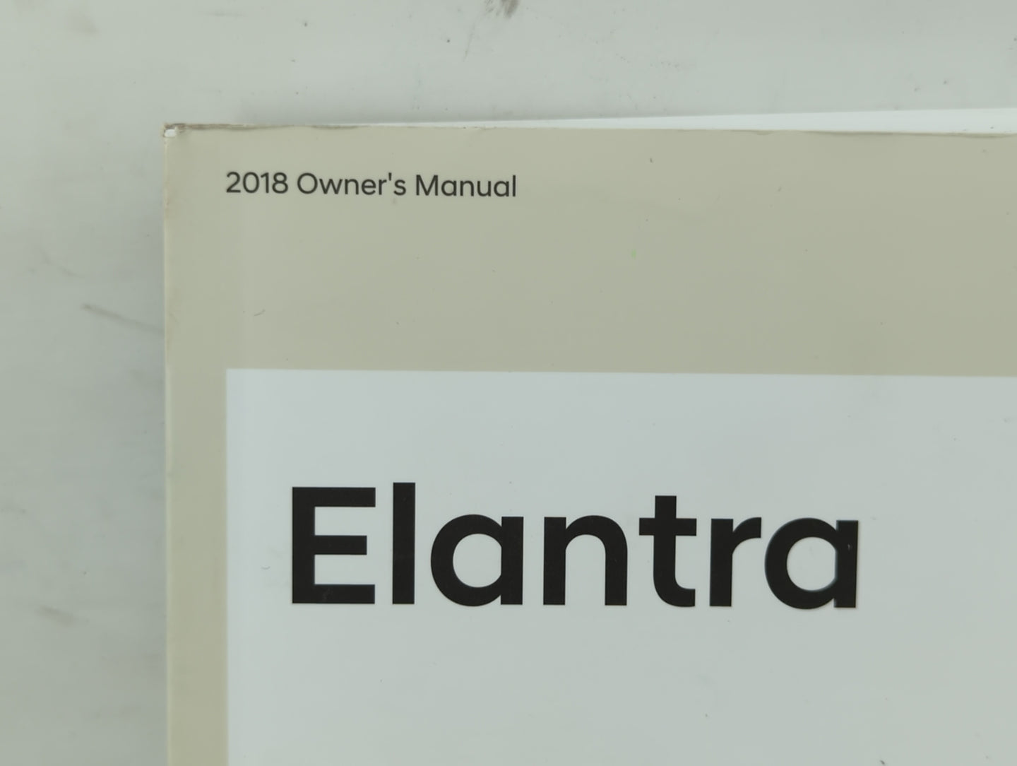 2018 Hyundai Elantra Owners Manual Book Guide OEM Used Auto Parts - Oemusedautoparts1.com