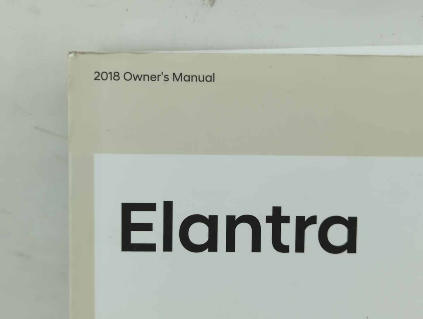 2018 Hyundai Elantra Owners Manual Book Guide OEM Used Auto Parts - Oemusedautoparts1.com