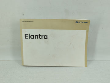 2018 Hyundai Elantra Owners Manual Book Guide P/N:JF3O-EU7OE OEM Used Auto Parts - Oemusedautoparts1.com