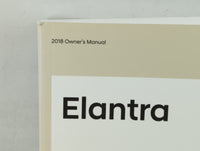 2018 Hyundai Elantra Owners Manual Book Guide OEM Used Auto Parts - Oemusedautoparts1.com