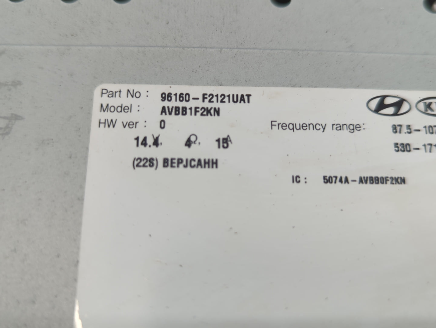 2017-2018 Hyundai Elantra Am Fm Cd Player Radio Receiver - Oemusedautoparts1.com