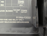 2018 Hyundai Elantra Fusebox Fuse Box Panel Relay Module P/N:91956-F2022 Fits OEM Used Auto Parts - Oemusedautoparts1.com