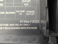 2018 Hyundai Elantra Fusebox Fuse Box Panel Relay Module P/N:91956-F2022 Fits OEM Used Auto Parts - Oemusedautoparts1.com