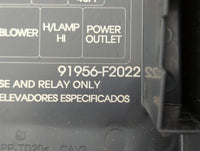 2018 Hyundai Elantra Fusebox Fuse Box Panel Relay Module P/N:91956-F2022 Fits OEM Used Auto Parts - Oemusedautoparts1.com