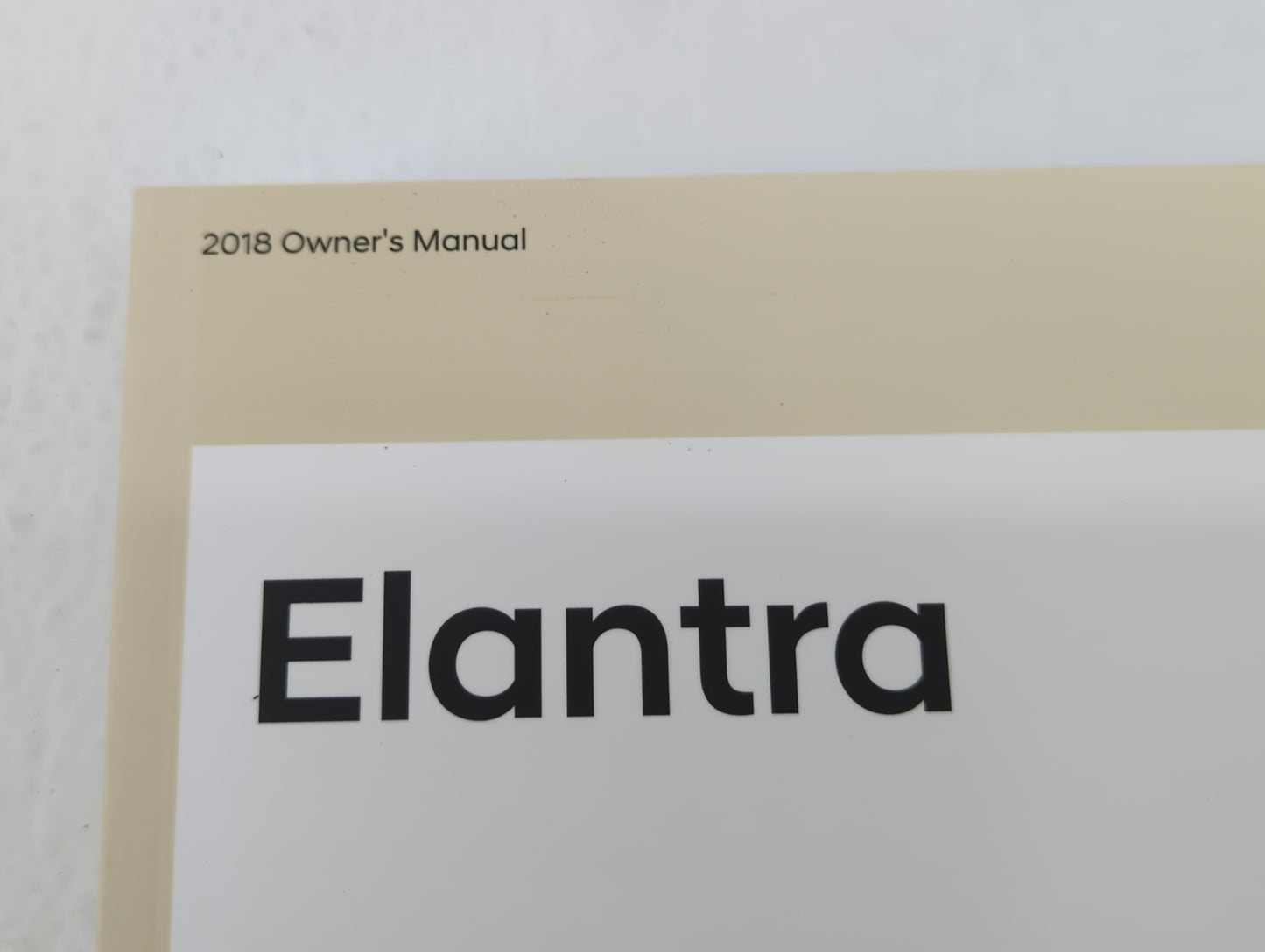 2018 Hyundai Elantra Owners Manual Book Guide OEM Used Auto Parts - Oemusedautoparts1.com