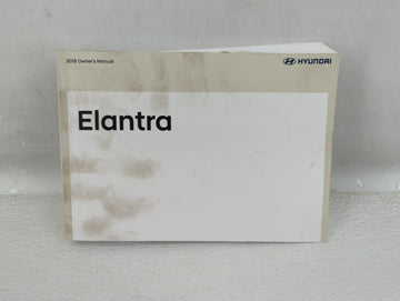 2018 Hyundai Elantra Owners Manual Book Guide P/N:JF30-EU87J OEM Used Auto Parts - Oemusedautoparts1.com
