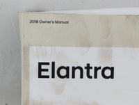 2018 Hyundai Elantra Owners Manual Book Guide P/N:JF30-EU87J OEM Used Auto Parts - Oemusedautoparts1.com