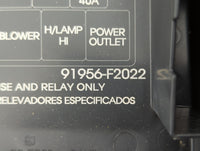 2018 Hyundai Elantra Fusebox Fuse Box Panel Relay Module P/N:91956-F2022 Fits OEM Used Auto Parts - Oemusedautoparts1.com