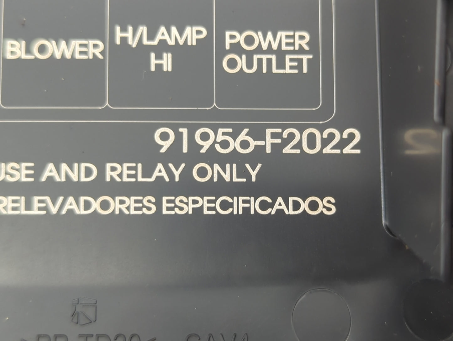 2018 Hyundai Elantra Fusebox Fuse Box Panel Relay Module P/N:91956-F2022 Fits OEM Used Auto Parts - Oemusedautoparts1.com