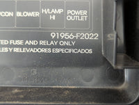 2018 Hyundai Elantra Fusebox Fuse Box Panel Relay Module P/N:91956-F2022 Fits OEM Used Auto Parts - Oemusedautoparts1.com