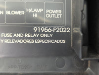 2018 Hyundai Elantra Fusebox Fuse Box Panel Relay Module P/N:91956-F2022 Fits OEM Used Auto Parts - Oemusedautoparts1.com