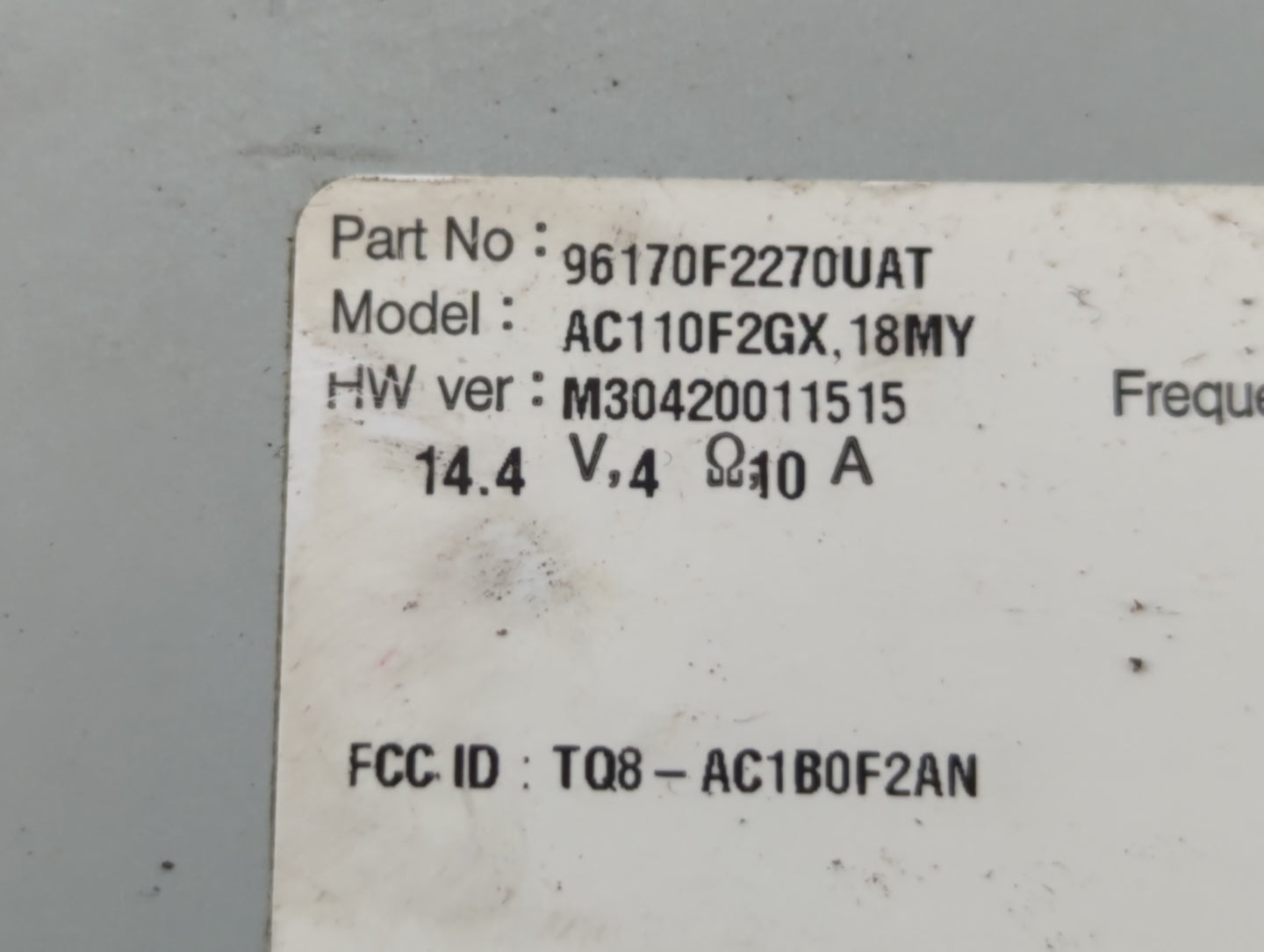 2017-2018 Hyundai Elantra Radio AM FM Cd Player Receiver Replacement P/N:96160-F2101UAT Fits Fits 2017 2018 OEM Used Auto Pa